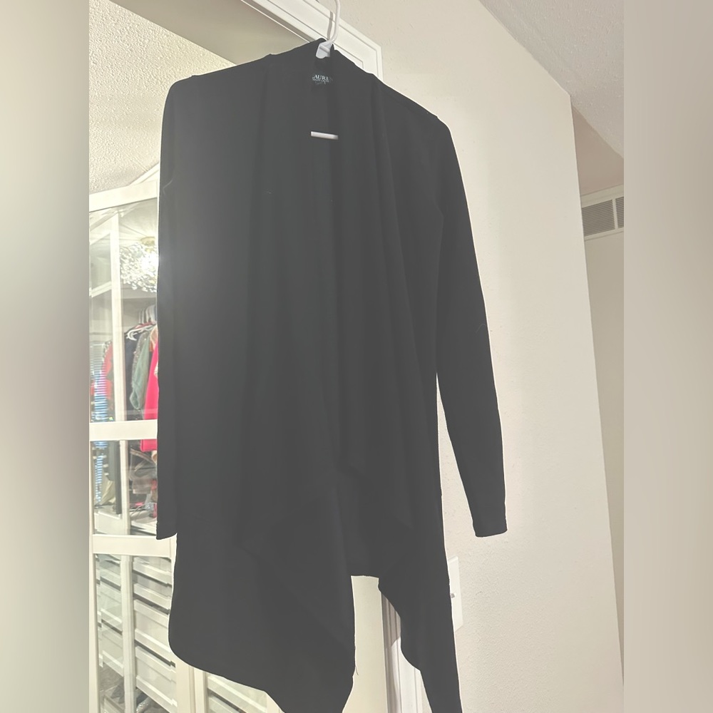 Polo Ralph Lauren open front cardigan. Longer in front.
